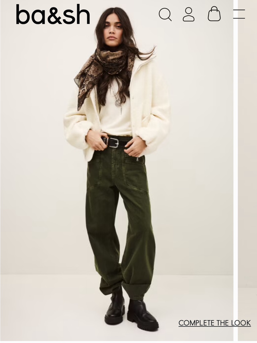 Ba&sh vito elegant cream bomber